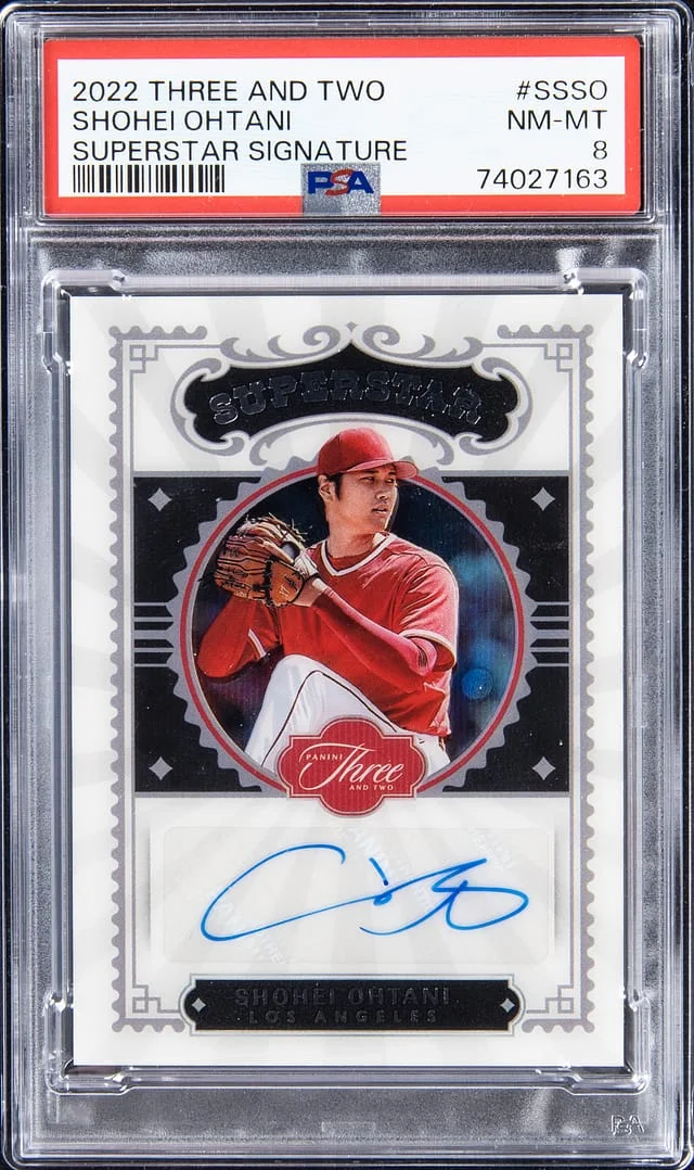 2022 Panini Shohei Ohtani Three And Two Superstar Signature #SSSO card image