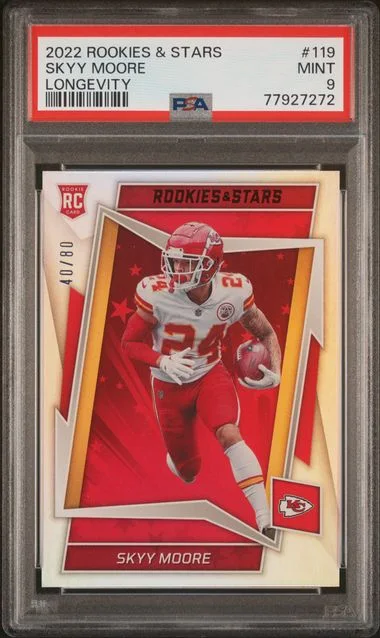 2022 Panini Skyy Moore Rookies & Stars Longevity #119 card image