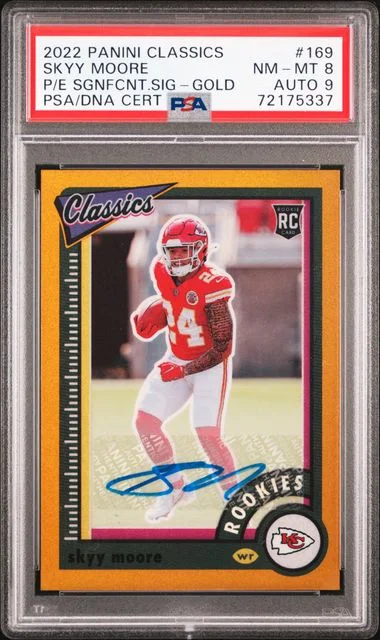 2022 Panini Skyy Moore Classics Premium Edition Significant Signatures Gold #169 card image