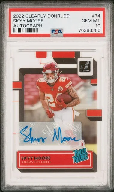 2022 Panini Skyy Moore Clearly Donruss Red #74 card image