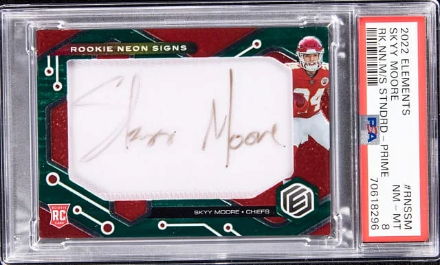 2022 Panini Skyy Moore Elements Neon Material Signature Standard Prime #RNS-SM card image