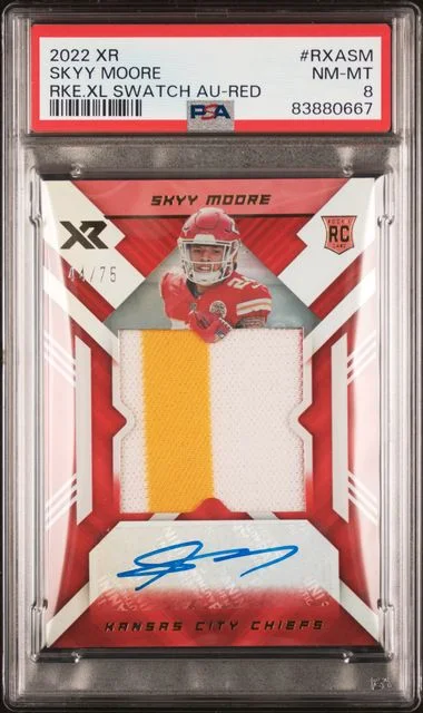 2022 Panini Skyy Moore Xr Xl Swatch Autographs Red #RXA-SM card image