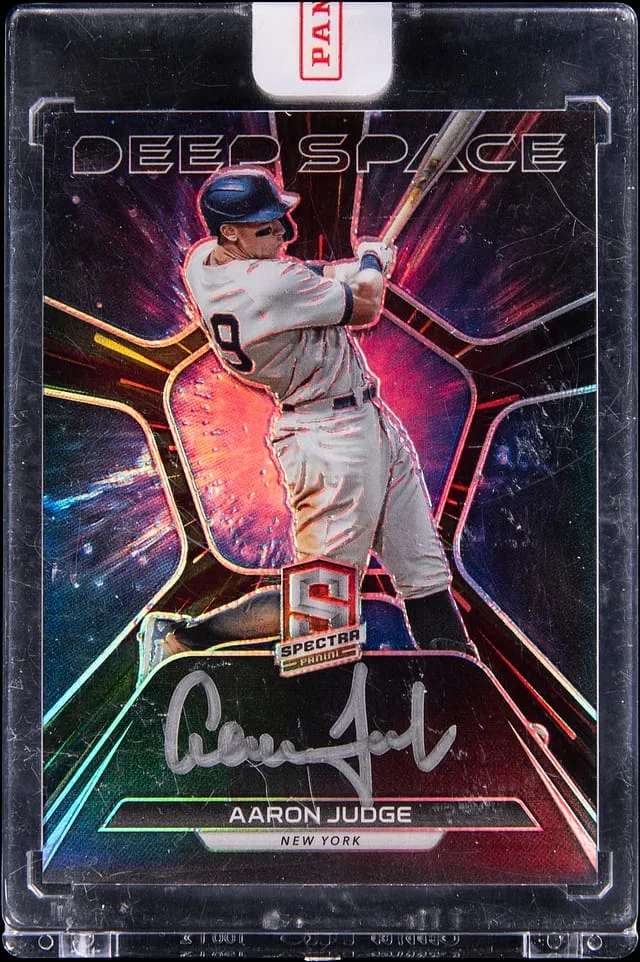 2022 Panini Spectra Aaron Judge Deep Space Signatures #DSS-AJ card image