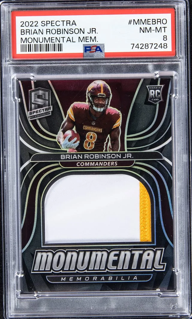 2022 Panini Spectra Brian Robinson Jr. Monumental Memorabilia #MMEBRO card image