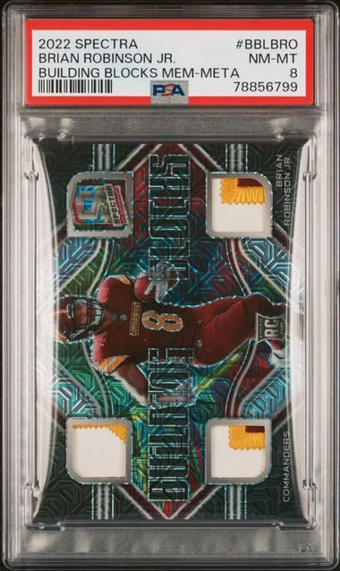 2022 Panini Spectra Building Blocks Memorabilia Meta Bblbro Brian Robinson Jr. #no-number card image