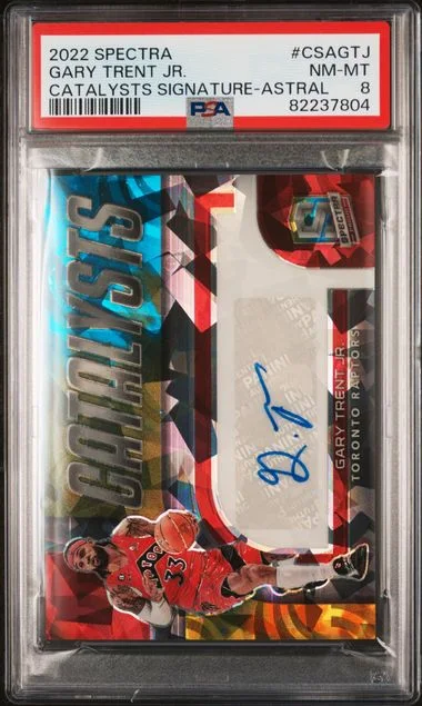 2022 Panini Spectra Catalysts Signatures Astral Csagtj Gary Trent Jr. #no-number card image