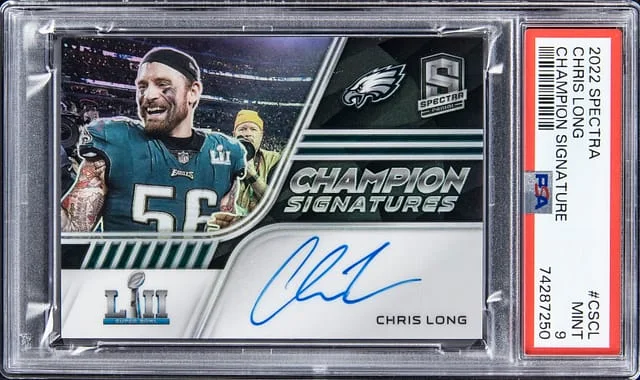 2022 Panini Spectra Chris Long Champion Signature #CSCL card image