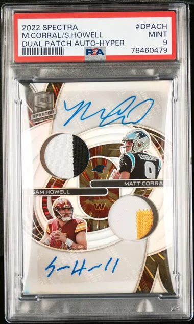 2022 Panini Spectra Dual Patch Autographs Hyper Dpach Matt Corral/Sam Howell #no-number card image