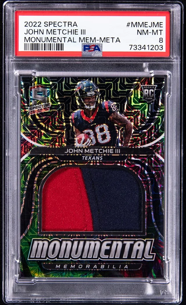 2022 Panini Spectra John Metchie III Monumental Memorabilia Meta #MME-JME card image