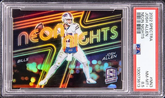 2022 Panini Spectra Josh Allen Neon Nights #NN3 card image