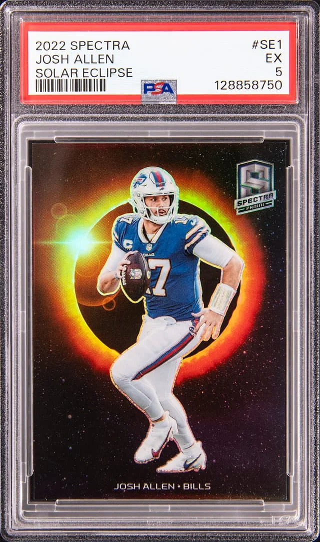 2022 Panini Spectra Josh Allen Solar Eclipse #SE-1 card image