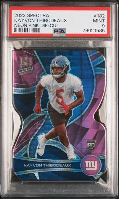 2022 Panini Spectra Kayvon Thibodeaux Neon Pink Die-Cut #182 card image