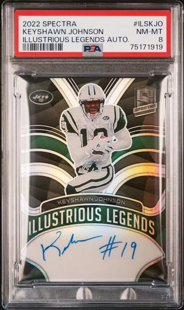 2022 Panini Spectra Keyshawn Johnson Illustrious Legends Autographs #ILS-KJO card image