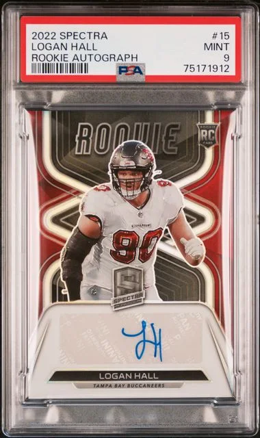 2022 Panini Spectra Logan Hall Autograph #15 card image