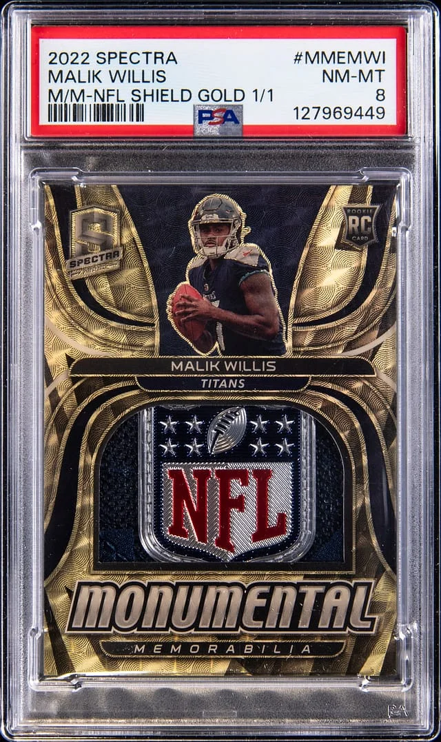 2022 Panini Spectra Malik Willis Monumental Memorabilia #MME-MWI card image