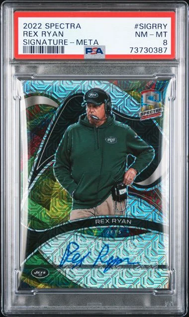 2022 Panini Spectra Rex Ryan Signatures Meta #Sigrry card image