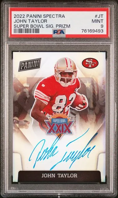 2022 Panini Spectra Super Bowl Signatures Prizm Jt John Taylor #no-number card image