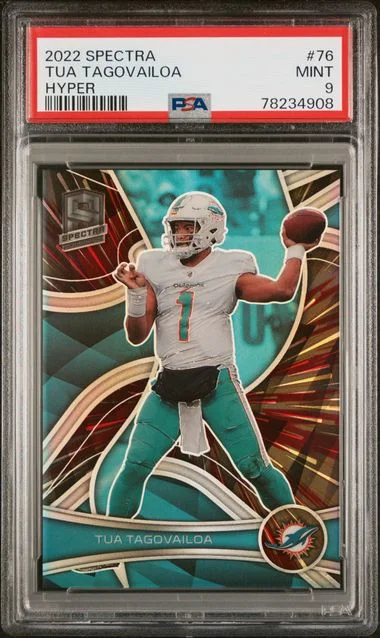 2022 Panini Spectra Tua Tagovailoa Hyper #76 card image