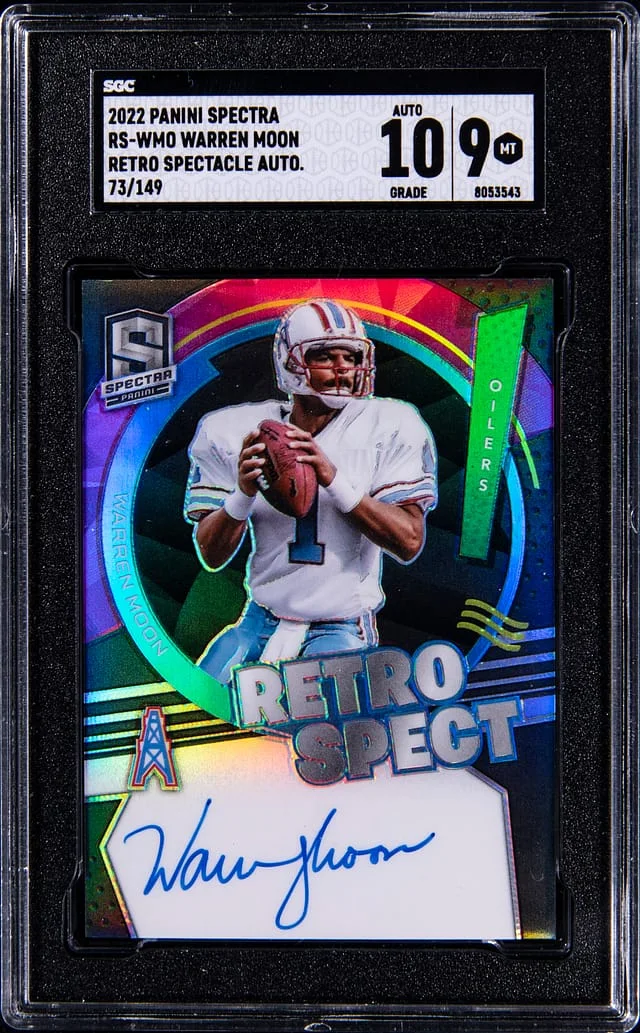 2022 Panini Spectra Warren Moon Retro Spectacle Autograph #RS-WMO card image