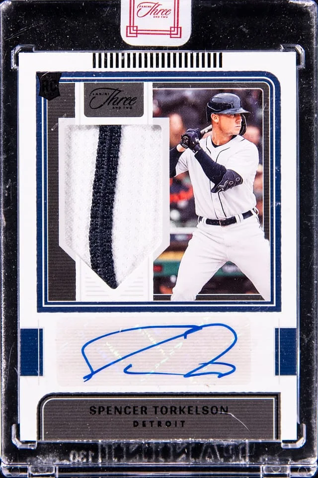 2022 Panini Spencer Torkelson Three and Two Jersey Autographs Black #118 card image