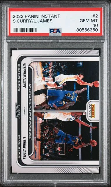 2022 Panini Stephen Curry/Lebron James Instant #2 card image
