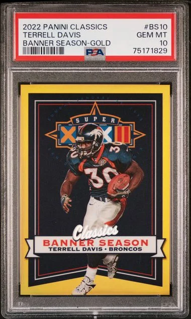 2022 Panini Terrell Davis Classics Banner Season Gold #Bs10 card image