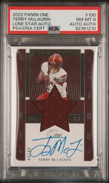 2022 Panini Terry Mclaurin One Lone Star Autograph #100 card image