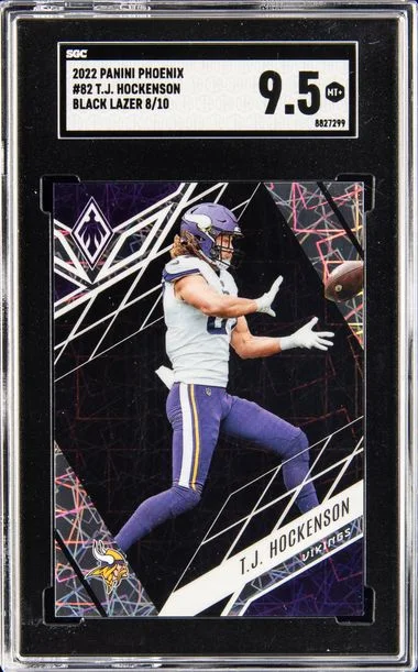 2022 Panini T.J. Hockenson Phoenix Black Lazer #82 card image