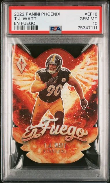 2022 Panini T.J. Watt Phoenix En Fuego #EF-18 card image