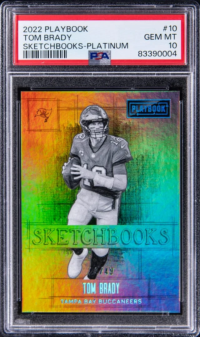 2022 Panini Tom Brady Playbook Sketchbooks Platinum #10 card image