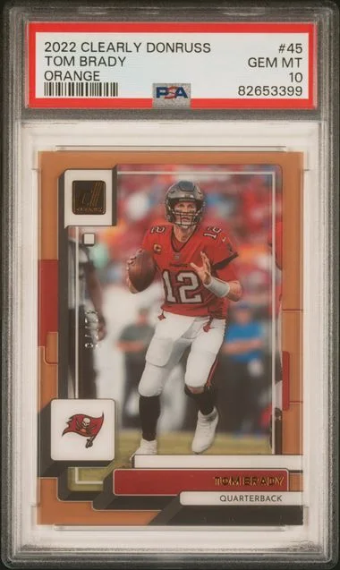 2022 Panini Tom Brady Clearly Donruss Orange #45 card image