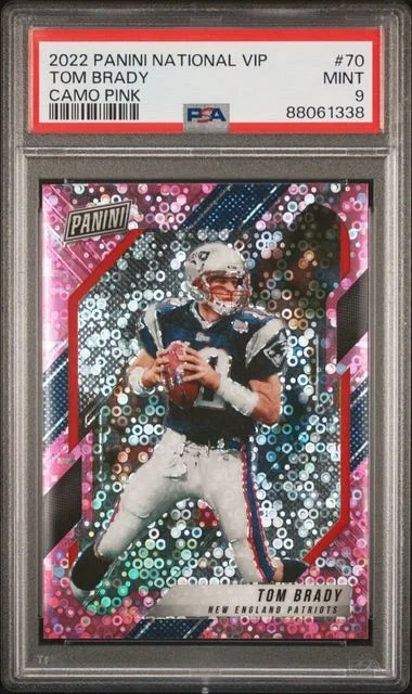 2022 Panini Tom Brady National VIP Camo Pink #70 card image