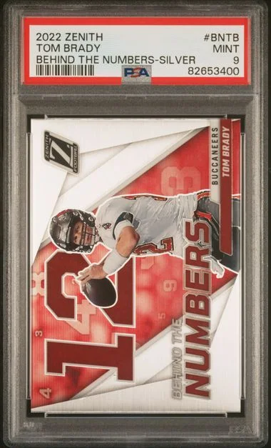2022 Panini Tom Brady Zenith Behind The Numbers Silver #BNTB card image