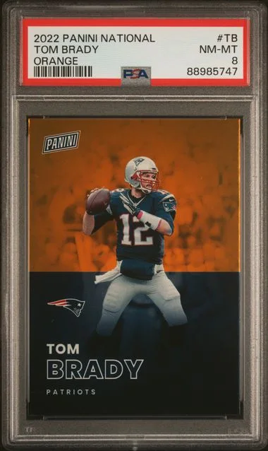 2022 Panini Tom Brady National Orange #TB card image