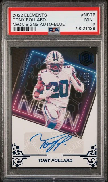 2022 Panini Tony Pollard Elements Neon Signs Autographs #NSTP card image