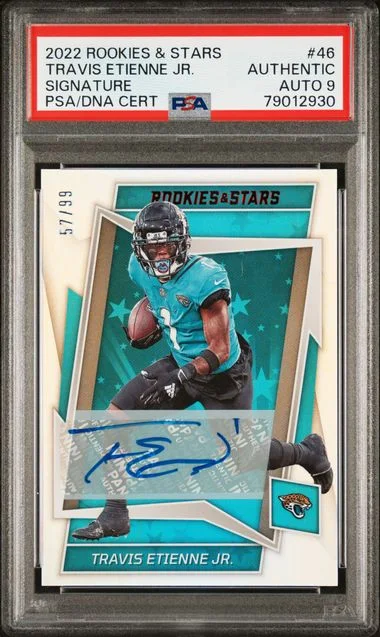 2022 Panini Travis Etienne Jr. Rookies & Stars Signature #46 card image