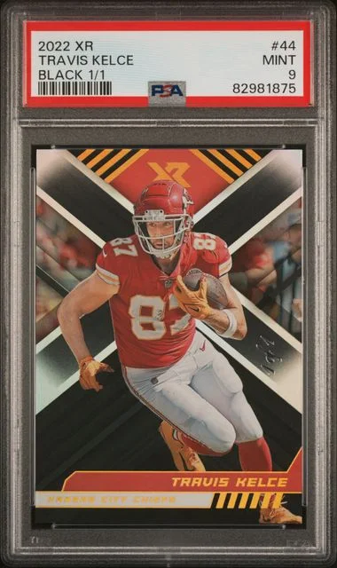 2022 Panini Travis Kelce Xr Black 1/1 #44 card image