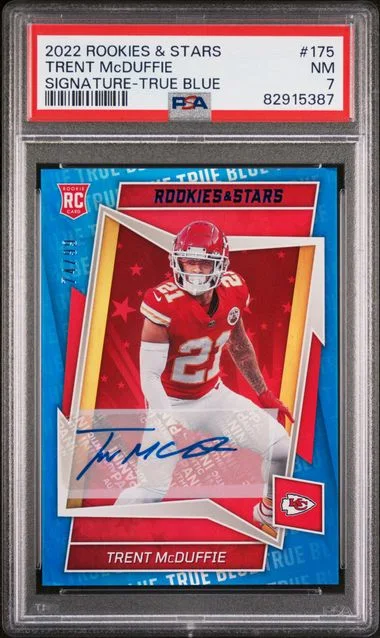 2022 Panini Trent Mcduffie Rookies & Stars Signature-True Blue #175 card image