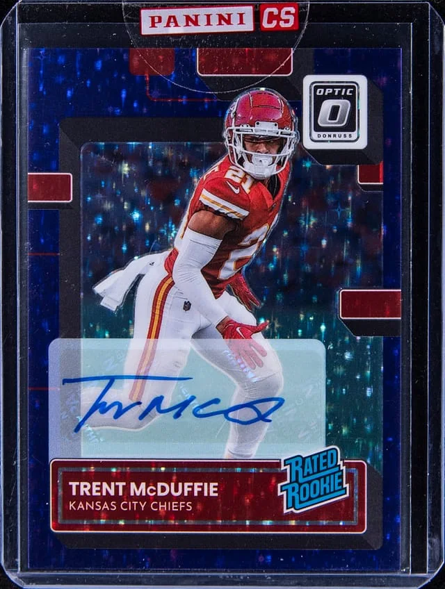 2022 Panini Trent Mcduffie Dornuss Optic Purple Autograph #247 card image