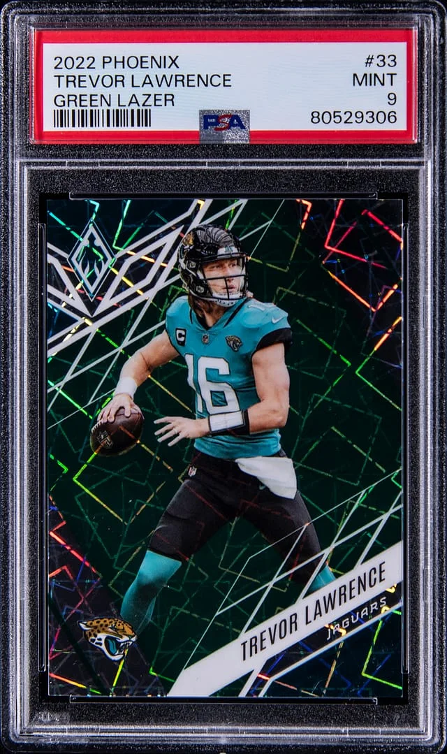 2022 Panini Trevor Lawrence Phoenix Green Lazer #33 card image