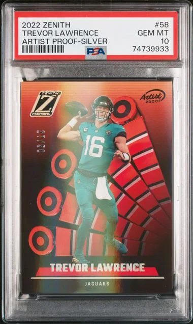 2022 Panini Trevor Lawrence Zenith Artist Proof-Silver #58 card image