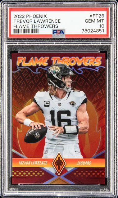 2022 Panini Trevor Lawrence Phoenix Flame Throwers #FT-26 card image