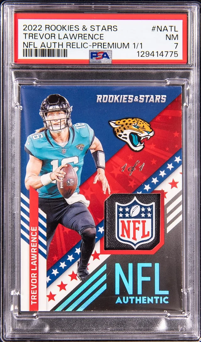 2022 Panini Trevor Lawrence Rookies and Stars NFL Authentic Relics Premium #NA-TL card image