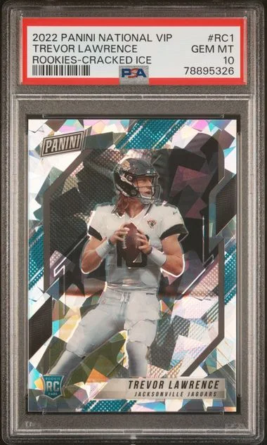 2022 Panini Trevor Lawrence National VIP Rookies Cracked Ice #Rc1 card image