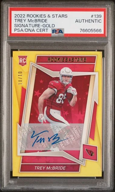 2022 Panini Trey Mcbride Rookies & Stars Signature-Gold #139 card image