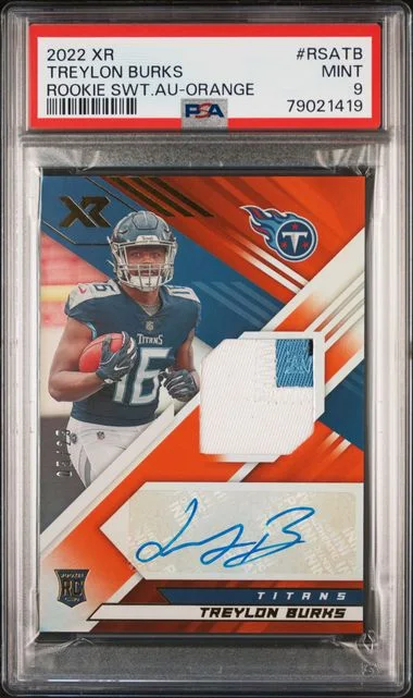 2022 Panini Treylon Burks Xr Swatch Autographs #RSATB card image
