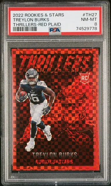 2022 Panini Treylon Burks Rookies & Stars Thrillers Red Plaid #TH-27 card image