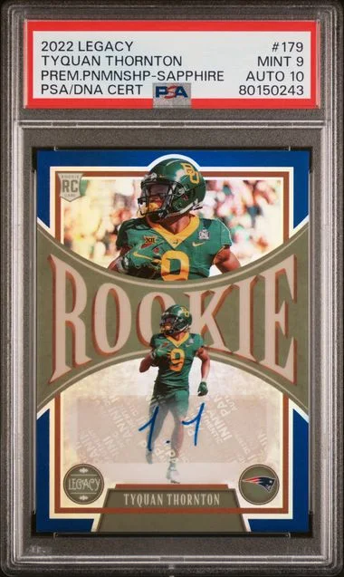 2022 Panini Tyquan Thornton Legacy Premium Penmanship-Sapphire #179 card image