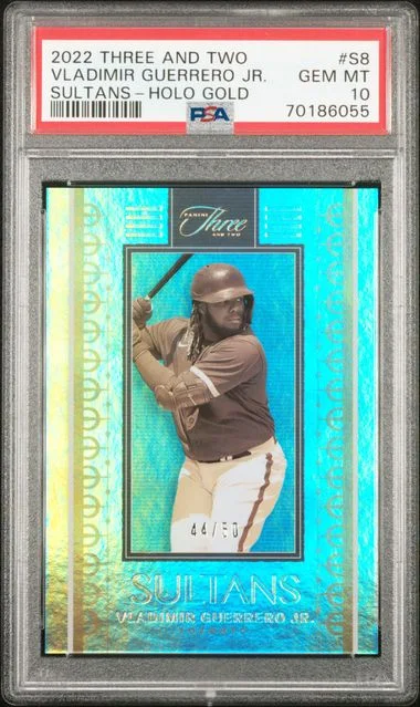 2022 Panini Vladimir Guerrero Jr. Three And Two Sultans Holo Gold #S-8 card image