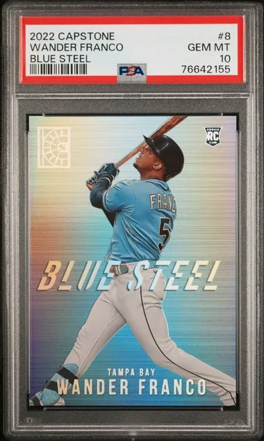 2022 Panini Wander Franco Capstone Blue Steel #8 card image